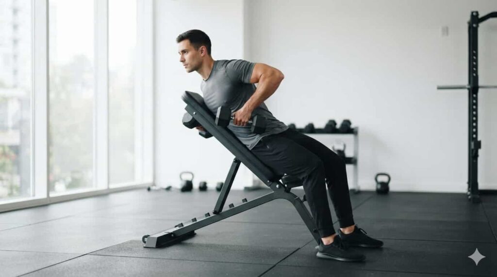 seated cable row alternatives with dumbbells