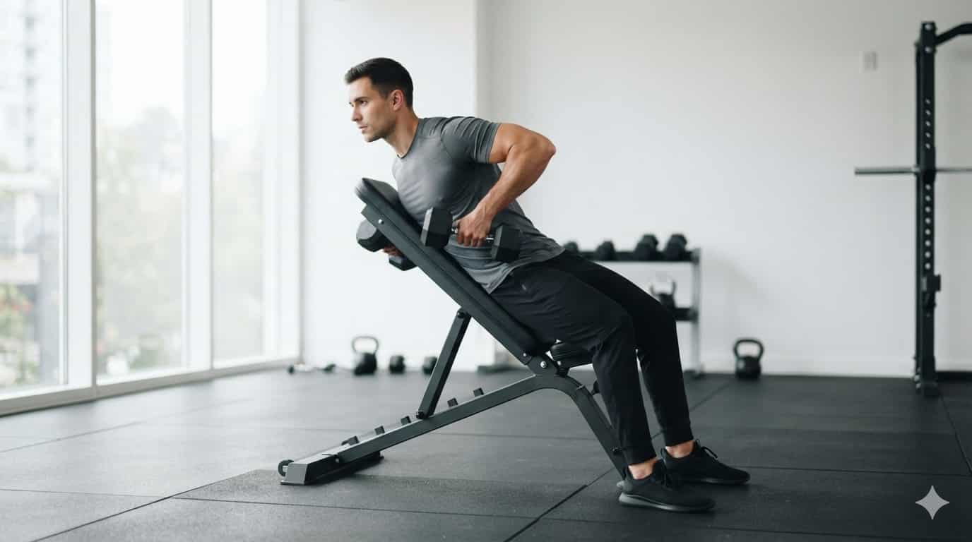 seated cable row alternatives with dumbbells